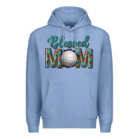 Colony Blue western blessed mom with volleyball Premium Hoodie - texasbilliewilder