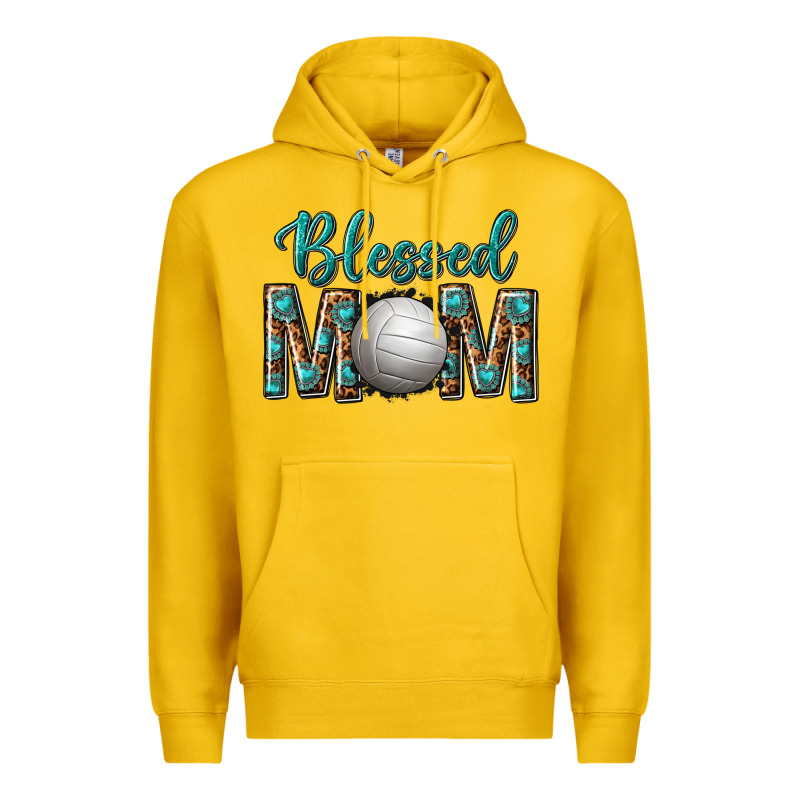 Western Blessed Mom With Volleyball Premium Hoodie by texasbilliewilder | Teevron