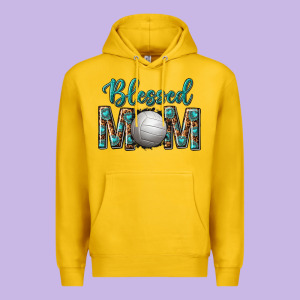 Western Blessed Mom With Volleyball Premium Hoodie Designed By Texasbilliewilder