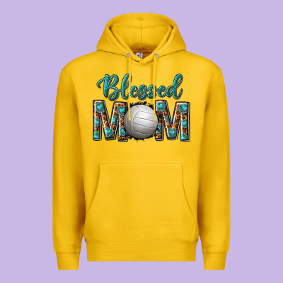 Western Blessed Mom With Volleyball Premium Hoodie Designed By Texasbilliewilder
