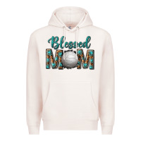 Pale Pink western blessed mom with volleyball Premium Hoodie - texasbilliewilder