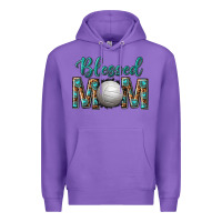 Purple western blessed mom with volleyball Premium Hoodie - texasbilliewilder