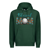 Sports Green western blessed mom with volleyball Premium Hoodie - texasbilliewilder