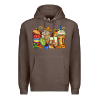 Coffee tacos coffee cups Premium Hoodie - Zillion Design Studio