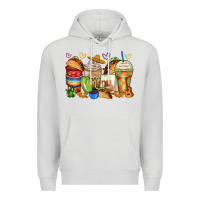 Dove Grey tacos coffee cups Premium Hoodie - Zillion Design Studio