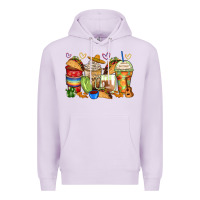Lilac tacos coffee cups Premium Hoodie - Zillion Design Studio