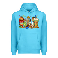 Ocean Blue tacos coffee cups Premium Hoodie - Zillion Design Studio