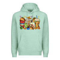 Seafoam tacos coffee cups Premium Hoodie - Zillion Design Studio