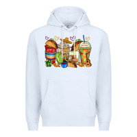 White tacos coffee cups Premium Hoodie - Zillion Design Studio
