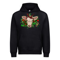 Black Christmas charolais calf Urban Hoodie - RanaPortraitStore