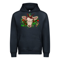 Navy Christmas charolais calf Urban Hoodie - RanaPortraitStore