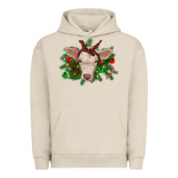 Pigment French Oak Christmas charolais calf Urban Hoodie - RanaPortraitStore