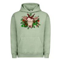 Pigment Oil Green Christmas charolais calf Urban Hoodie - RanaPortraitStore