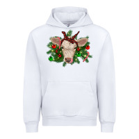 White Christmas charolais calf Urban Hoodie - RanaPortraitStore