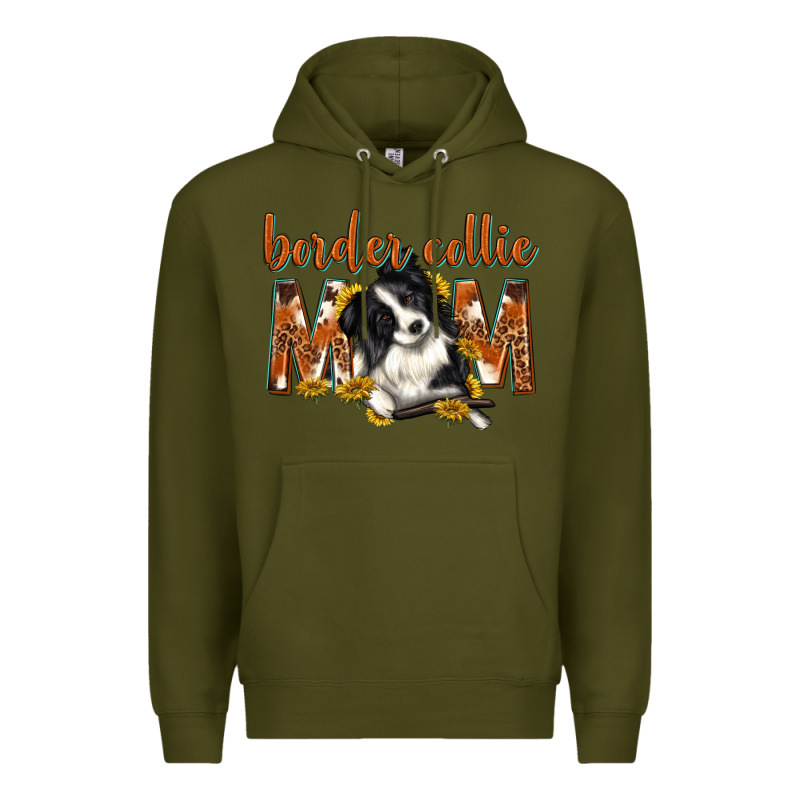 Western Border Collie Mom Premium Hoodie by texasbilliewilder | Teevron