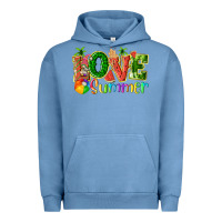 Pigment Pebble Blue love summer with watermelon tbw Urban Hoodie - texasbilliewilder