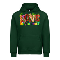 Forest Green love summer with strawberry Urban Hoodie - texasbilliewilder