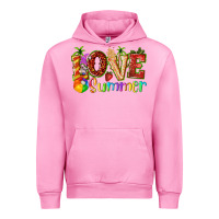 Fuchsia Pink love summer with strawberry Urban Hoodie - texasbilliewilder