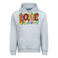 Heather Grey love summer with strawberry Urban Hoodie - texasbilliewilder
