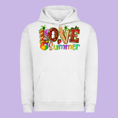 Love Summer With Strawberry Urban Hoodie Designed By Texasbilliewilder