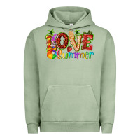 Pigment Oil Green love summer with strawberry Urban Hoodie - texasbilliewilder