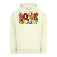 Pigment Pistachio love summer with strawberry Urban Hoodie - texasbilliewilder