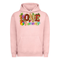 Pigment Salmon love summer with strawberry Urban Hoodie - texasbilliewilder