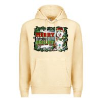 Pina Colada merry and bright husky farm  background Premium Hoodie - RanaPortraitStore
