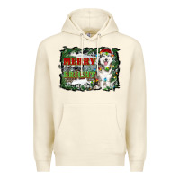 Sandshell merry and bright husky farm  background Premium Hoodie - RanaPortraitStore