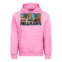Fuchsia Pink yeehaws and hellnaws Urban Hoodie - Zillion Design Studio