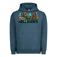 Pigment Midnight Navy yeehaws and hellnaws Urban Hoodie - Zillion Design Studio