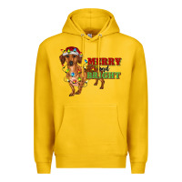 Lemon merry and bright dachshund Premium Hoodie - RanaPortraitStore