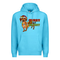 Merry And Bright Dachshund Premium Hoodie | Teevron