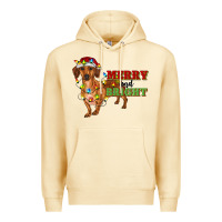 Pina Colada merry and bright dachshund Premium Hoodie - RanaPortraitStore