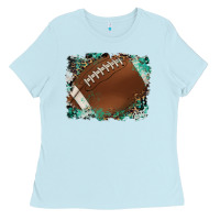 Baby Blue sports football background Ladies Tee - Artiststas