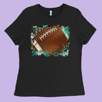 Sports Football Background Ladies Tee Designed By Artiststas