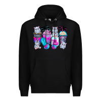 Black hippopotamus coffee cups Premium Hoodie - Zillion Design Studio