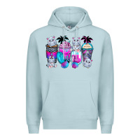 Blue Mist hippopotamus coffee cups Premium Hoodie - Zillion Design Studio