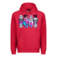 Cardinal hippopotamus coffee cups Premium Hoodie - Zillion Design Studio