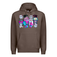 Coffee hippopotamus coffee cups Premium Hoodie - Zillion Design Studio