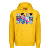 Lemon hippopotamus coffee cups Premium Hoodie - Zillion Design Studio