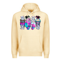 Pina Colada hippopotamus coffee cups Premium Hoodie - Zillion Design Studio