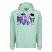 Seafoam hippopotamus coffee cups Premium Hoodie - Zillion Design Studio