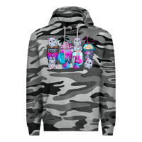 Slate Camo hippopotamus coffee cups Premium Hoodie - Zillion Design Studio
