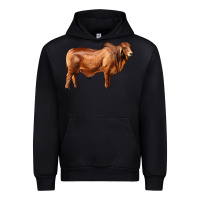 Black brahman bull Urban Hoodie - RanaPortraitStore