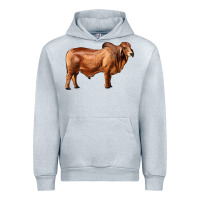 Heather Grey brahman bull Urban Hoodie - RanaPortraitStore