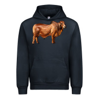Navy brahman bull Urban Hoodie - RanaPortraitStore