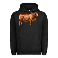 Pigment Black brahman bull Urban Hoodie - RanaPortraitStore