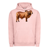 Pigment Salmon brahman bull Urban Hoodie - RanaPortraitStore