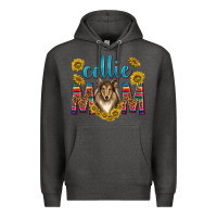 Charcoal Heather western collie mom Premium Hoodie - texasbilliewilder